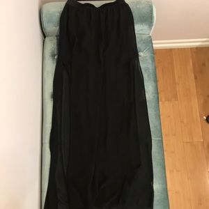 Maxi Sheer Double Slit Skirt